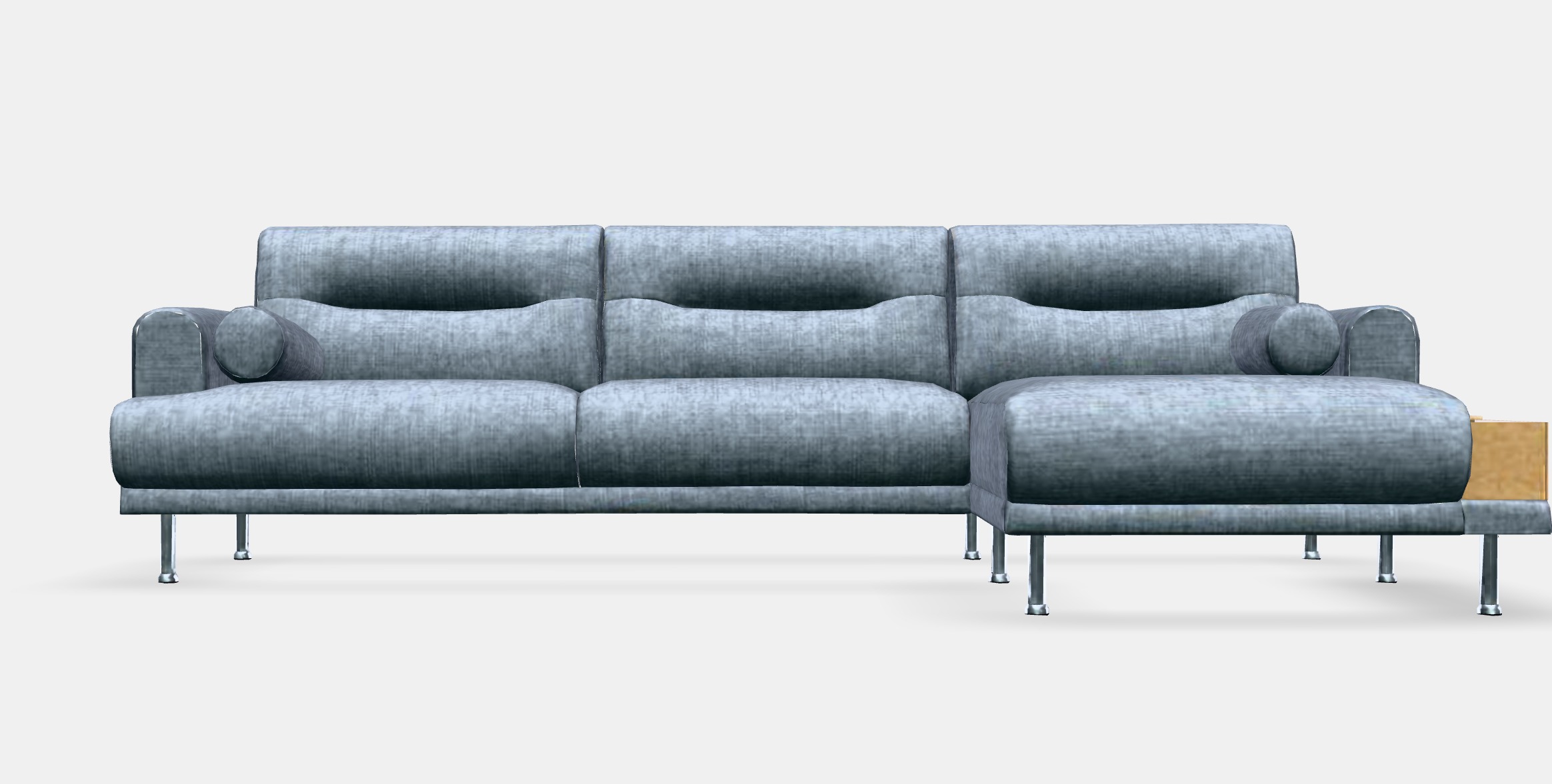 LANGARYD 3-seat sofa w chaise longue right Low-poly 3D model_11