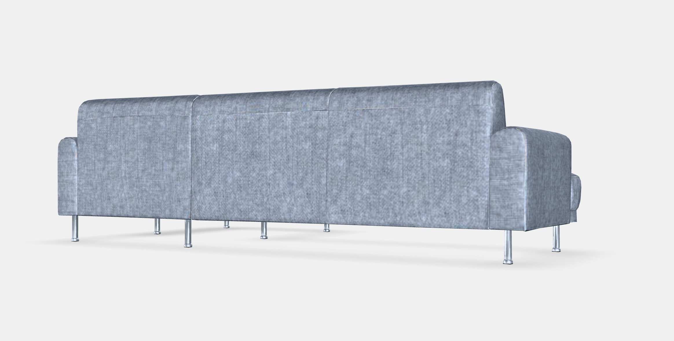 LANGARYD 3-seat sofa w chaise longue right Low-poly 3D model_10