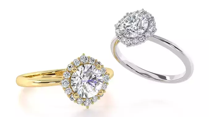 Esther Halo Engagement Ring