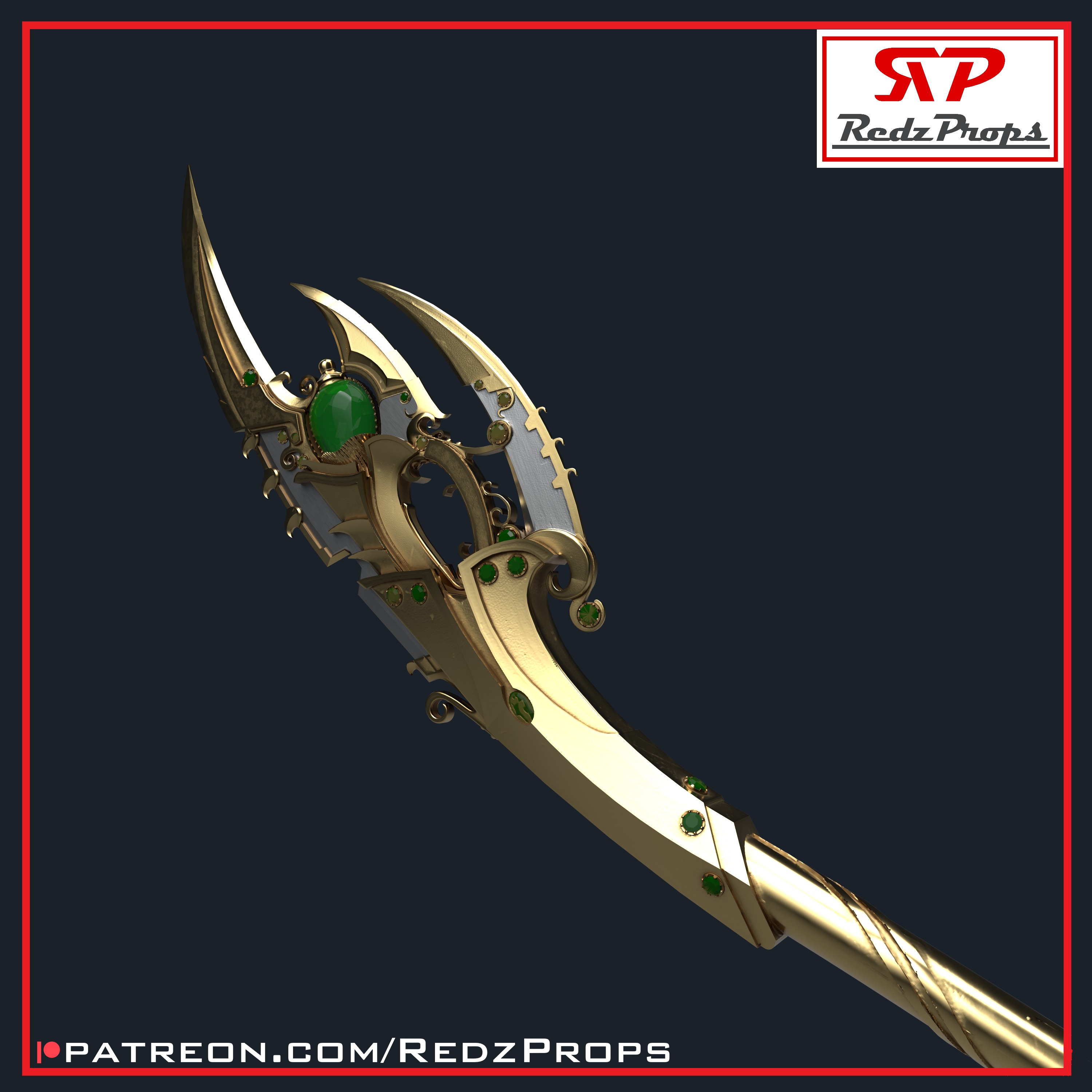 1602 Loki Scepter Cosplay Prop 3D print model_2