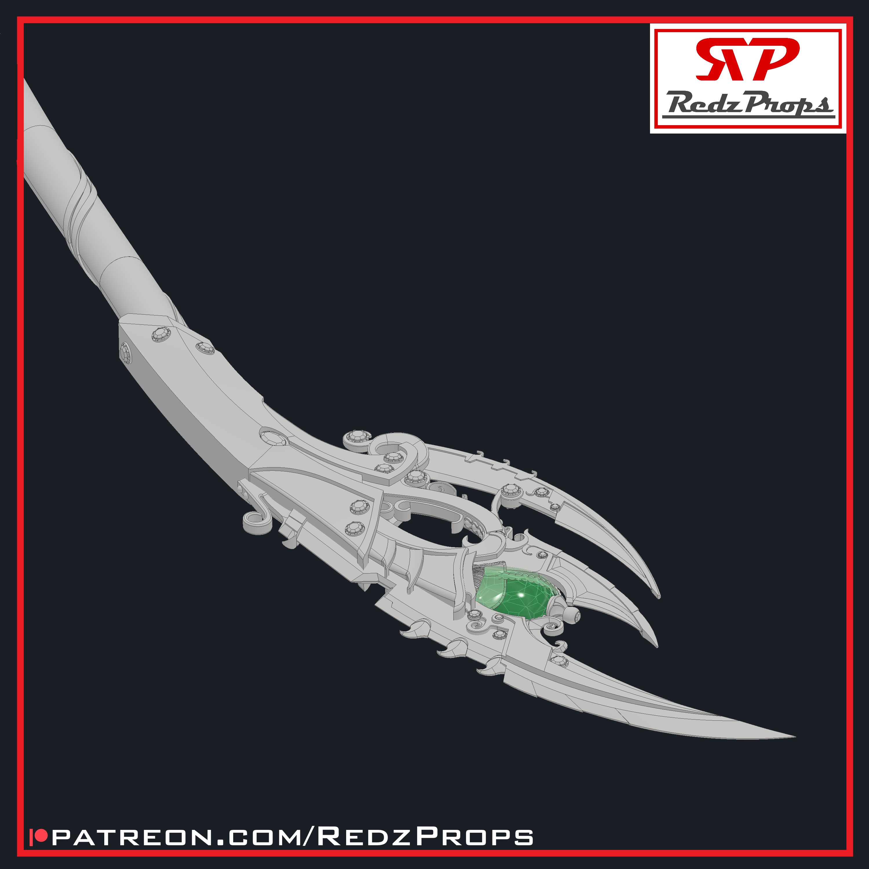 1602 Loki Scepter Cosplay Prop 3D print model_7
