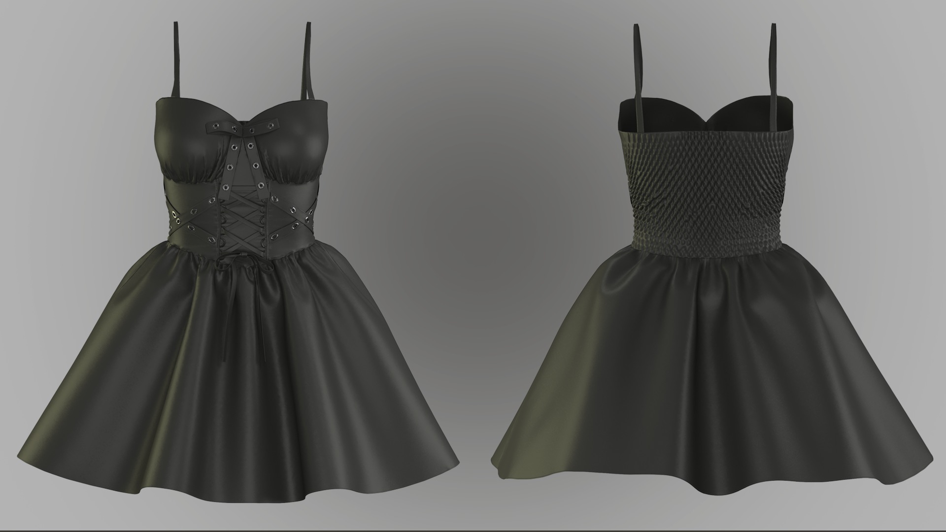 Lolita Dress 3D model_4
