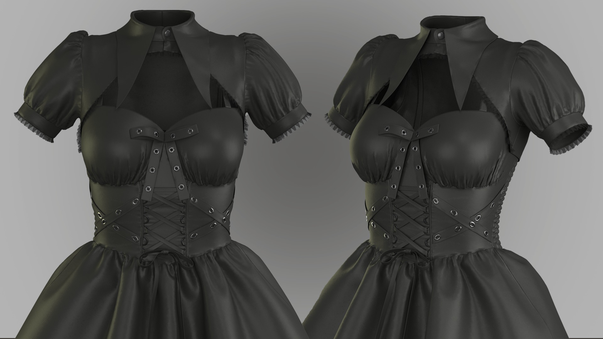 Lolita Dress 3D model_8