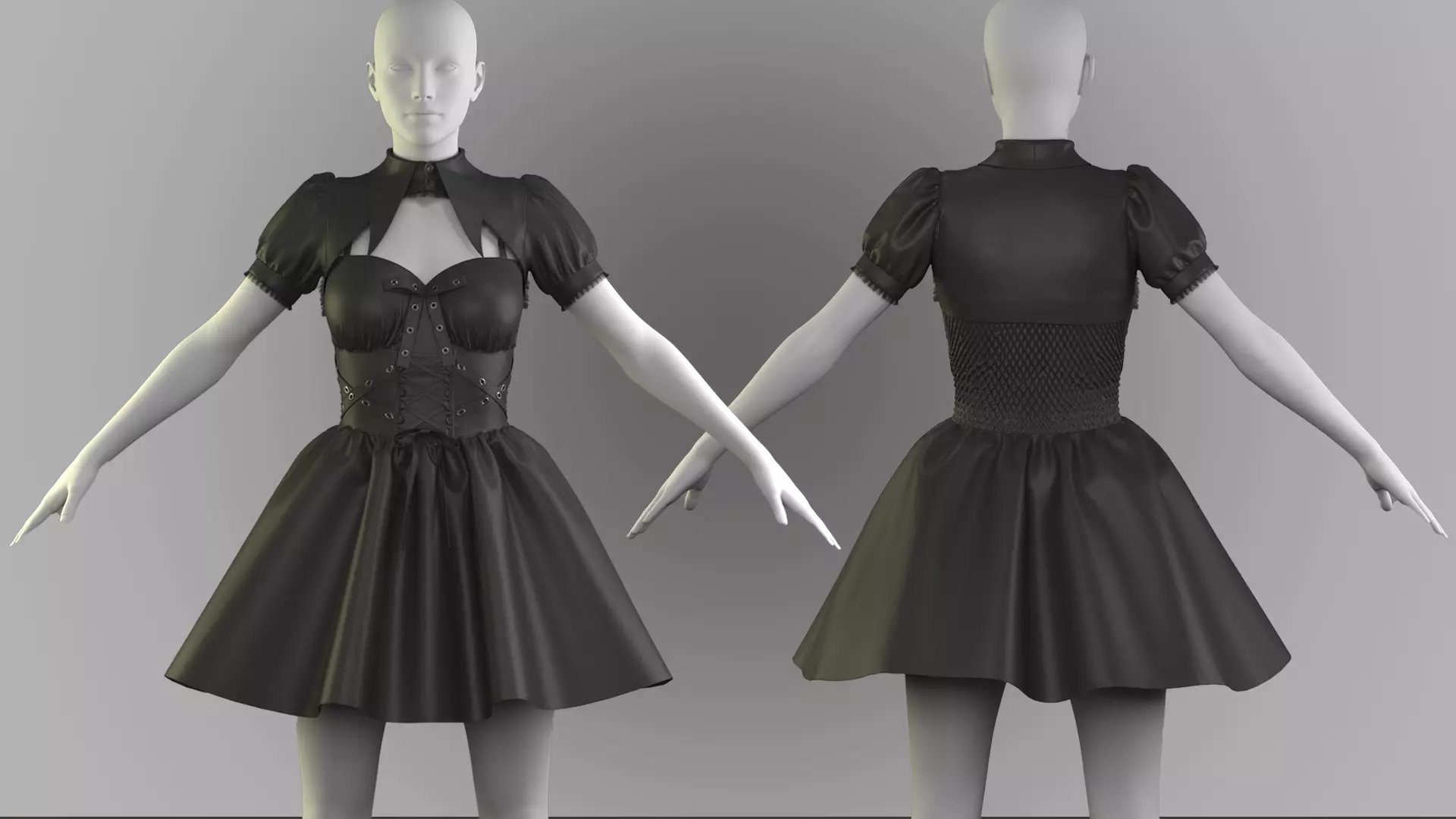 Lolita Dress 3D model_0