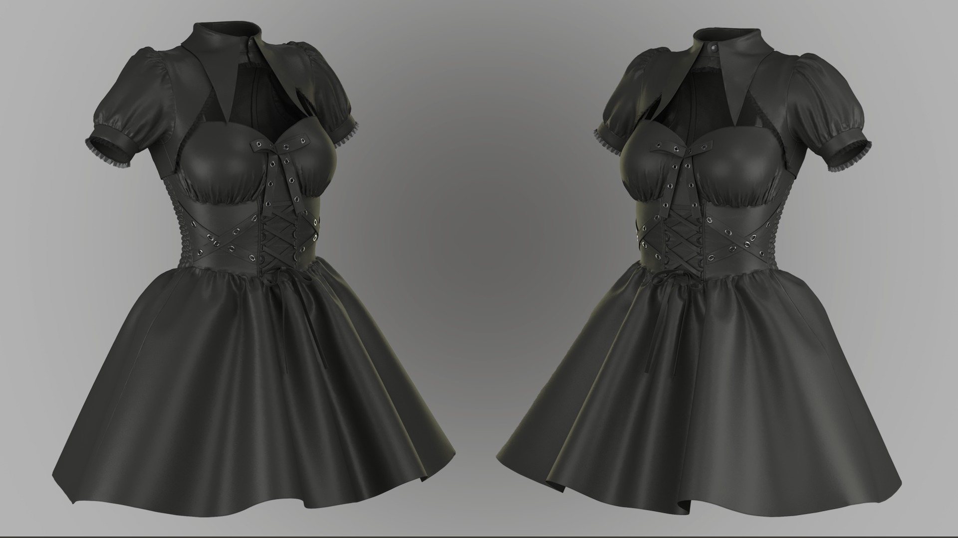 Lolita Dress 3D model_2