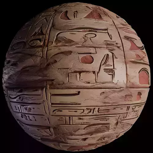 Ancient Egypt Hieroglyphs - VOL 3 - 6 Seamless PBR