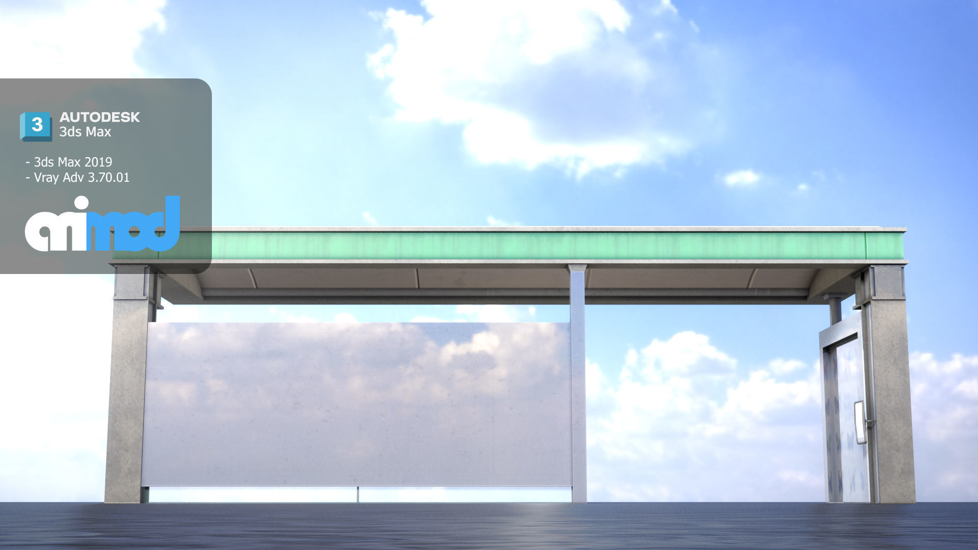 Japan Bus Station 3D model_3