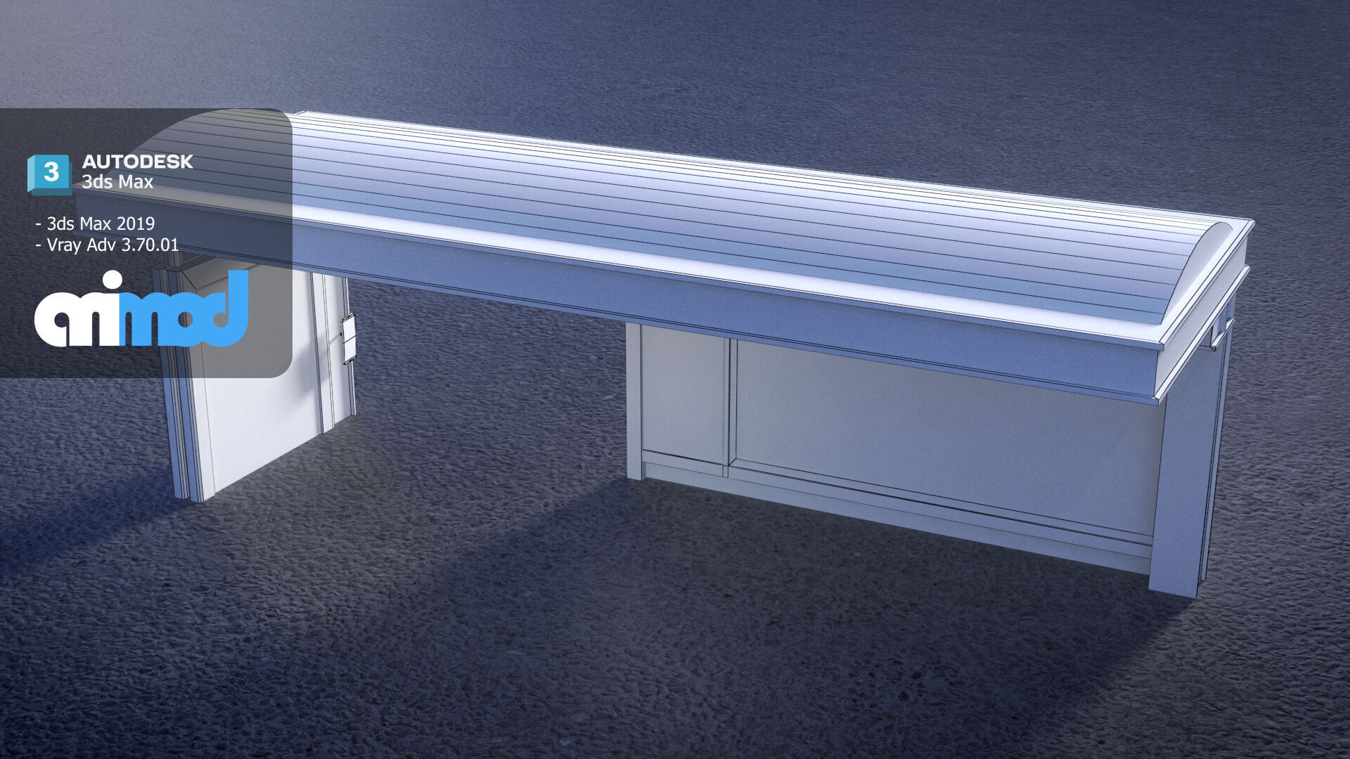 Japan Bus Station 3D model_9