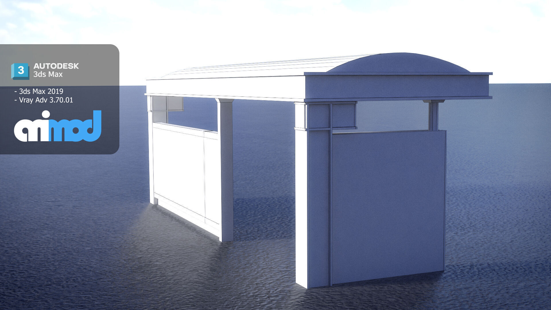 Japan Bus Station 3D model_7