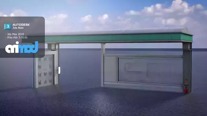 Japan Bus Station 3D model