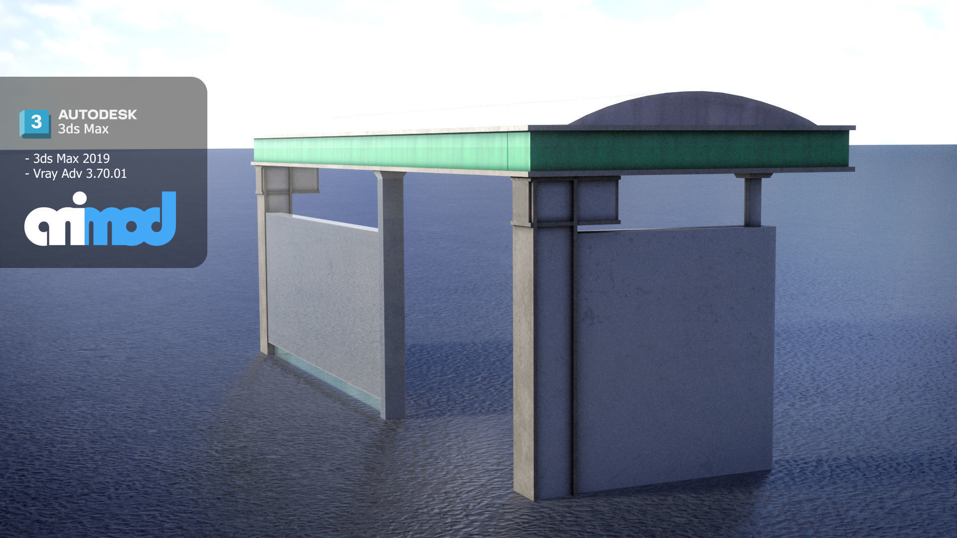 Japan Bus Station 3D model_2