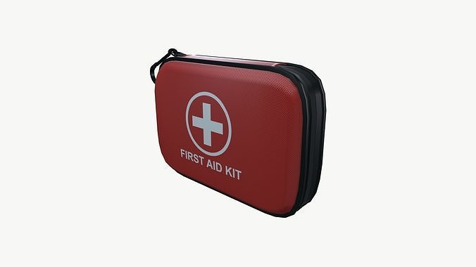 First aid kit  Low-poly 3D model 3