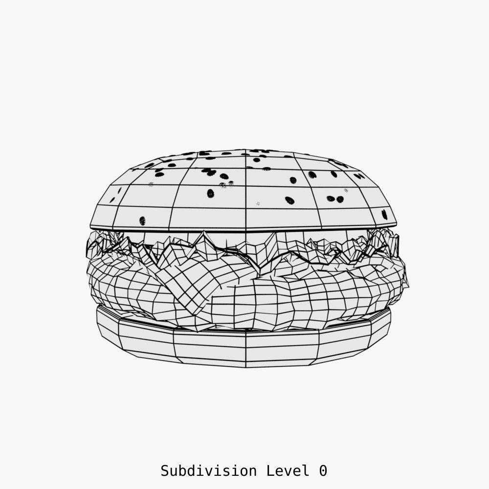 Hamburger 3D model_11