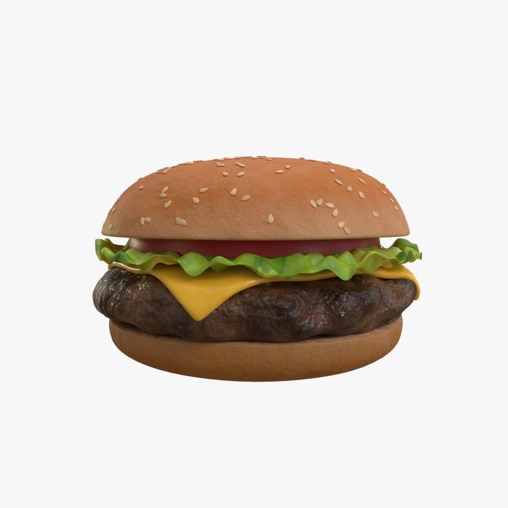 Hamburger 3D model_2