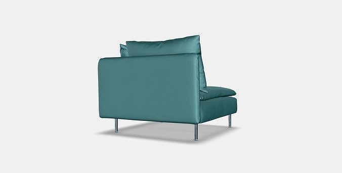 SODERHAMN Cover for corner section 2 Low-poly 3D model 5