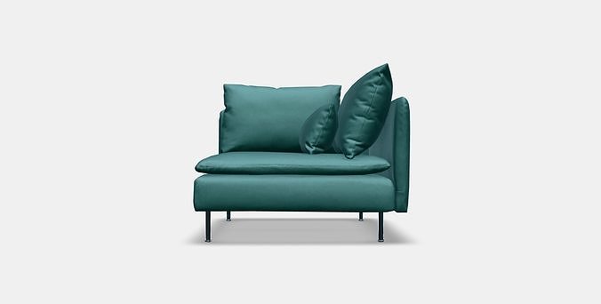 SODERHAMN Cover for corner section 2 Low-poly 3D model 7