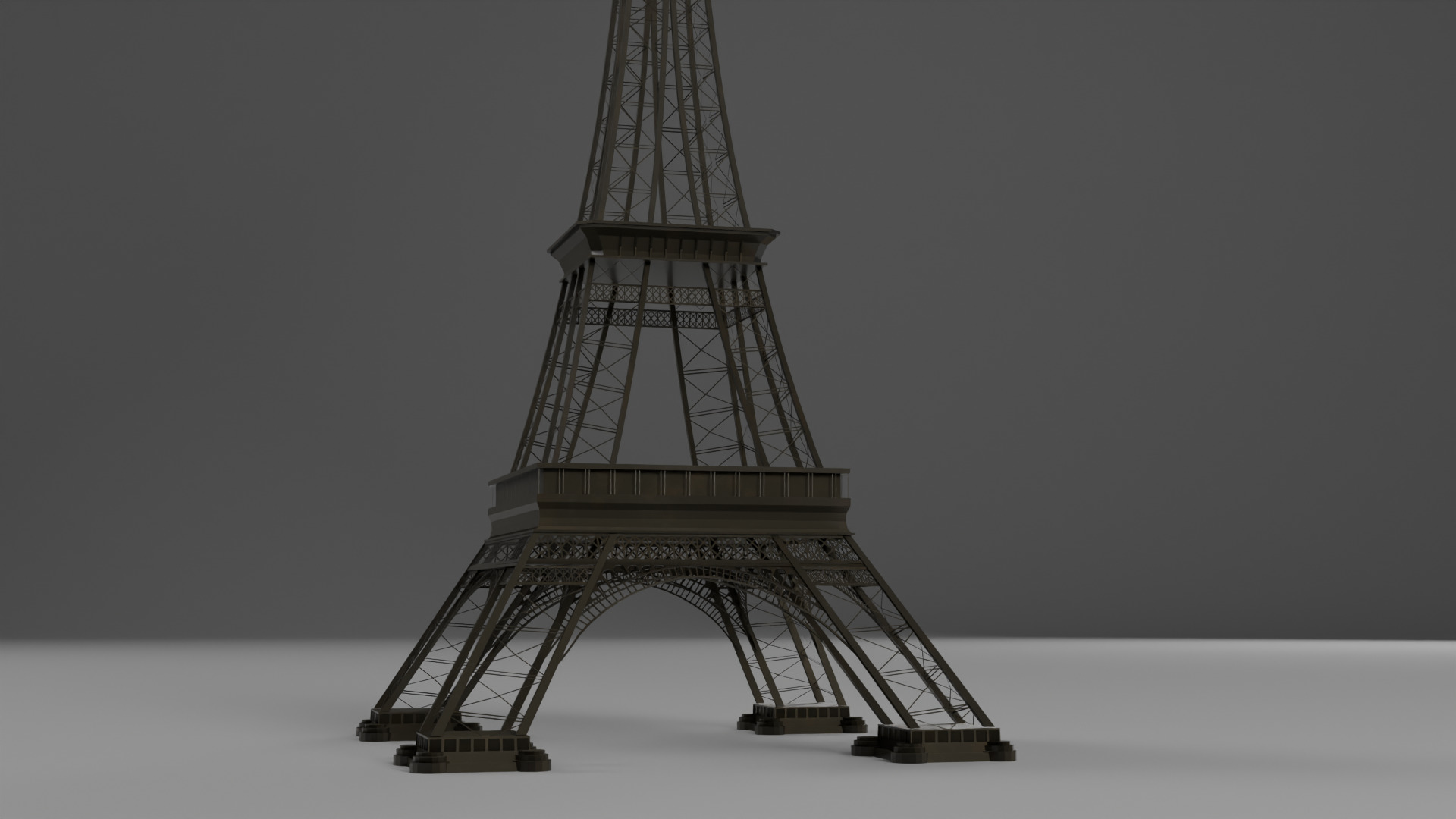 Low Poly Eiffel Tower Low-poly 3D model_6