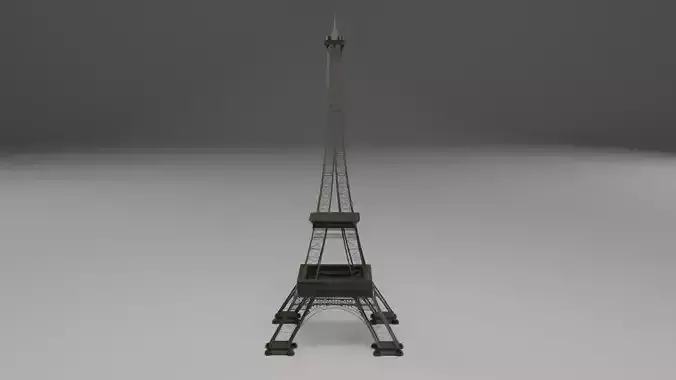 Low Poly Eiffel Tower Low-poly 3D model