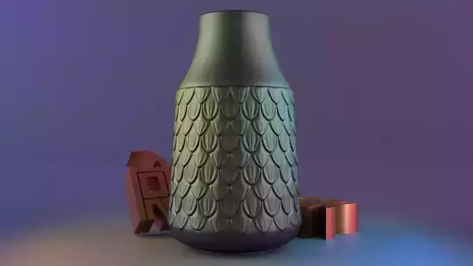 Luxury patterned vase