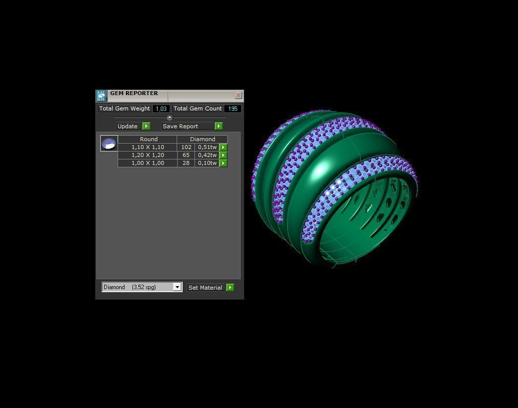 Gold Ring 3D print model_1