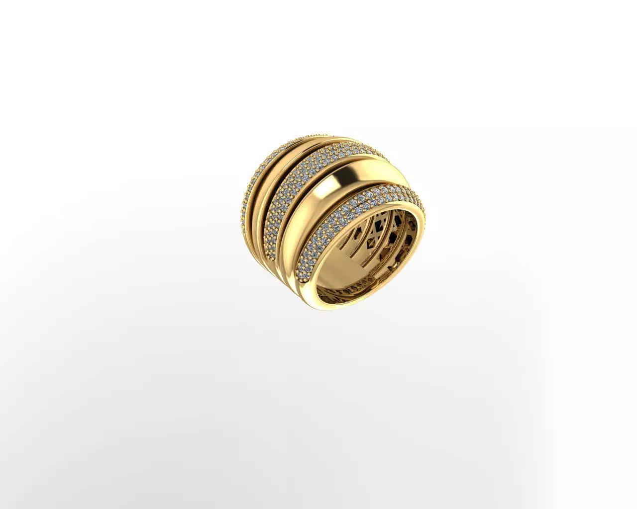 Gold Ring 3D print model_0