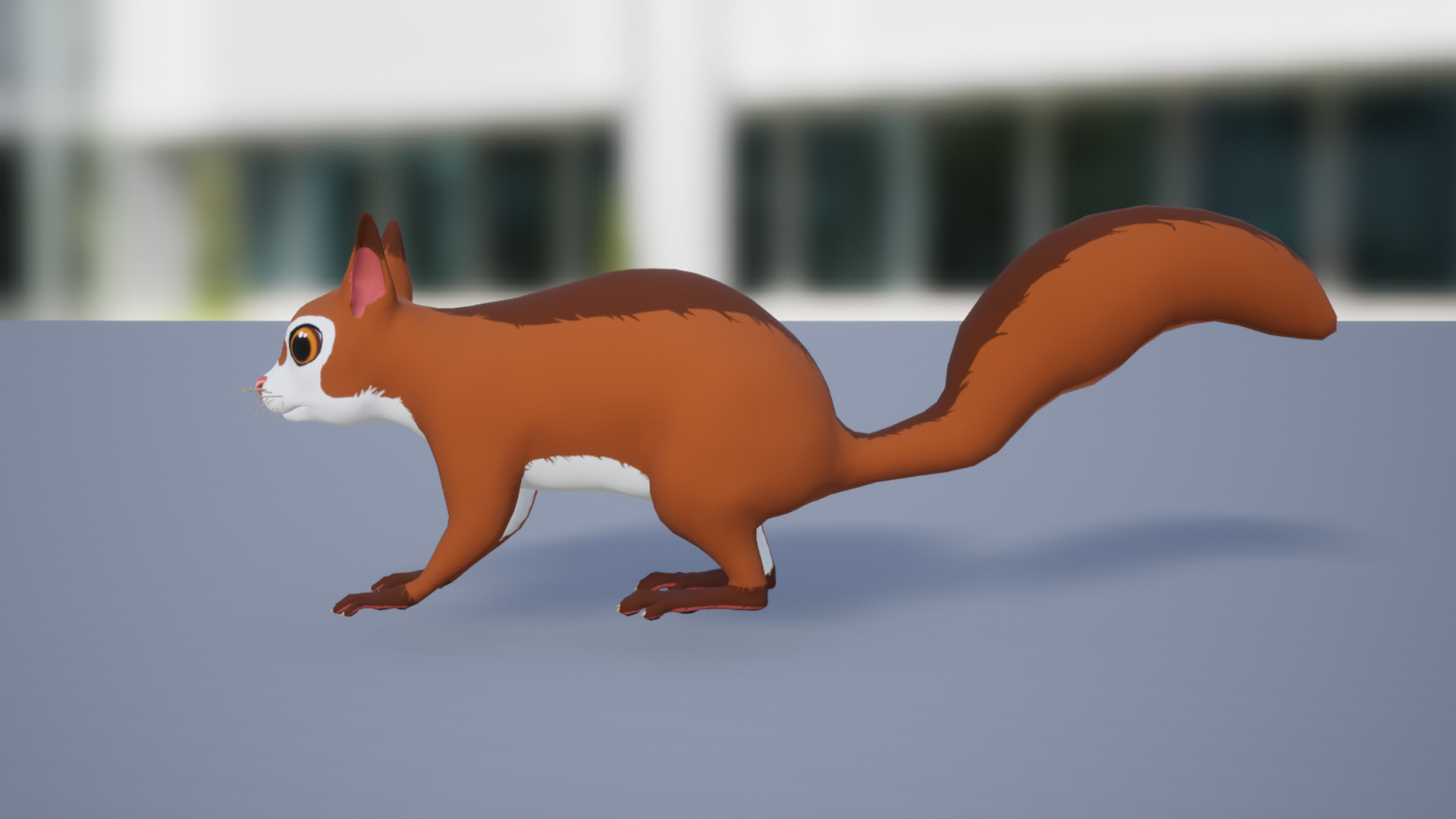 Cartoon Squirrel Low-poly 3D model_8