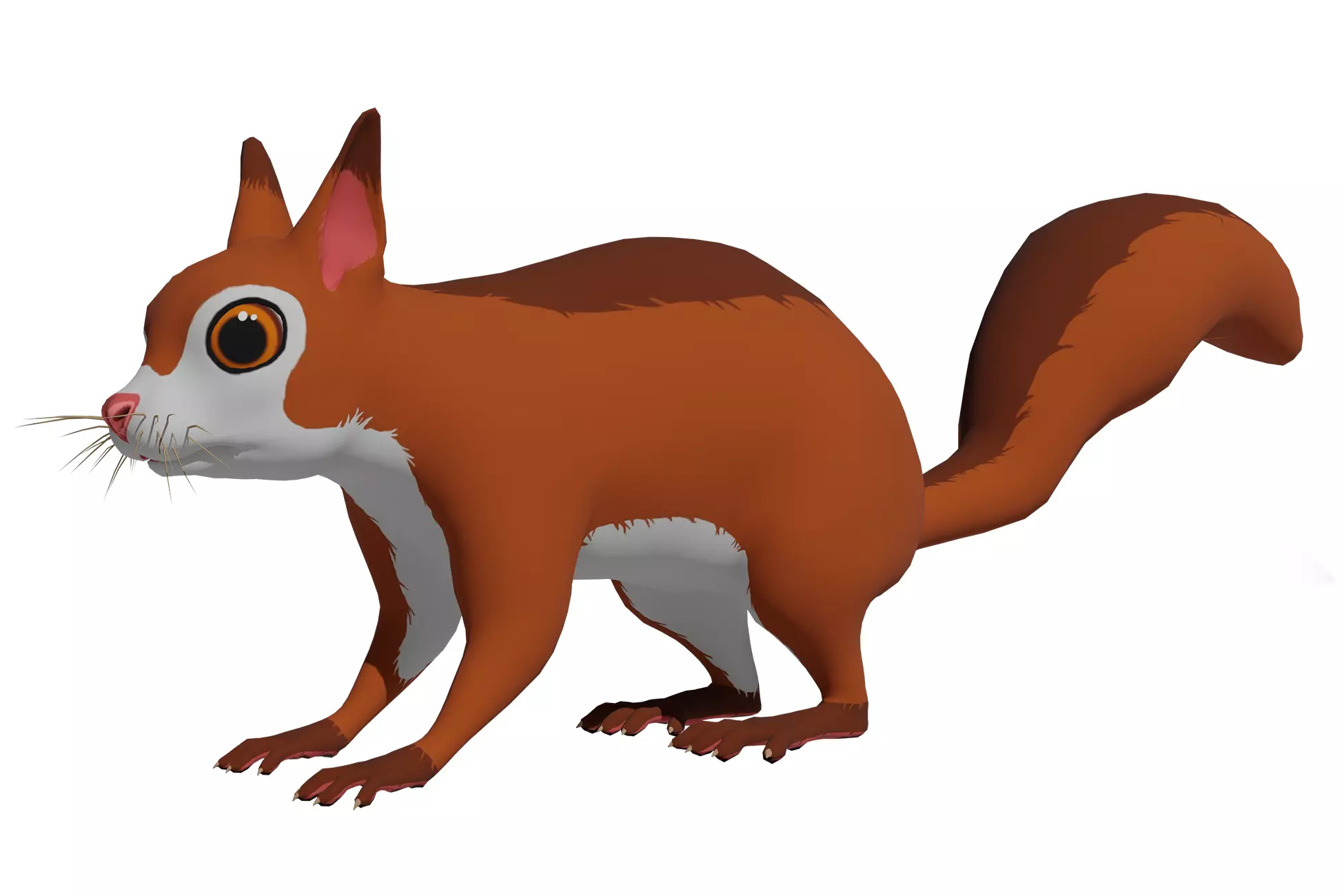 Cartoon Squirrel Low-poly 3D model_0