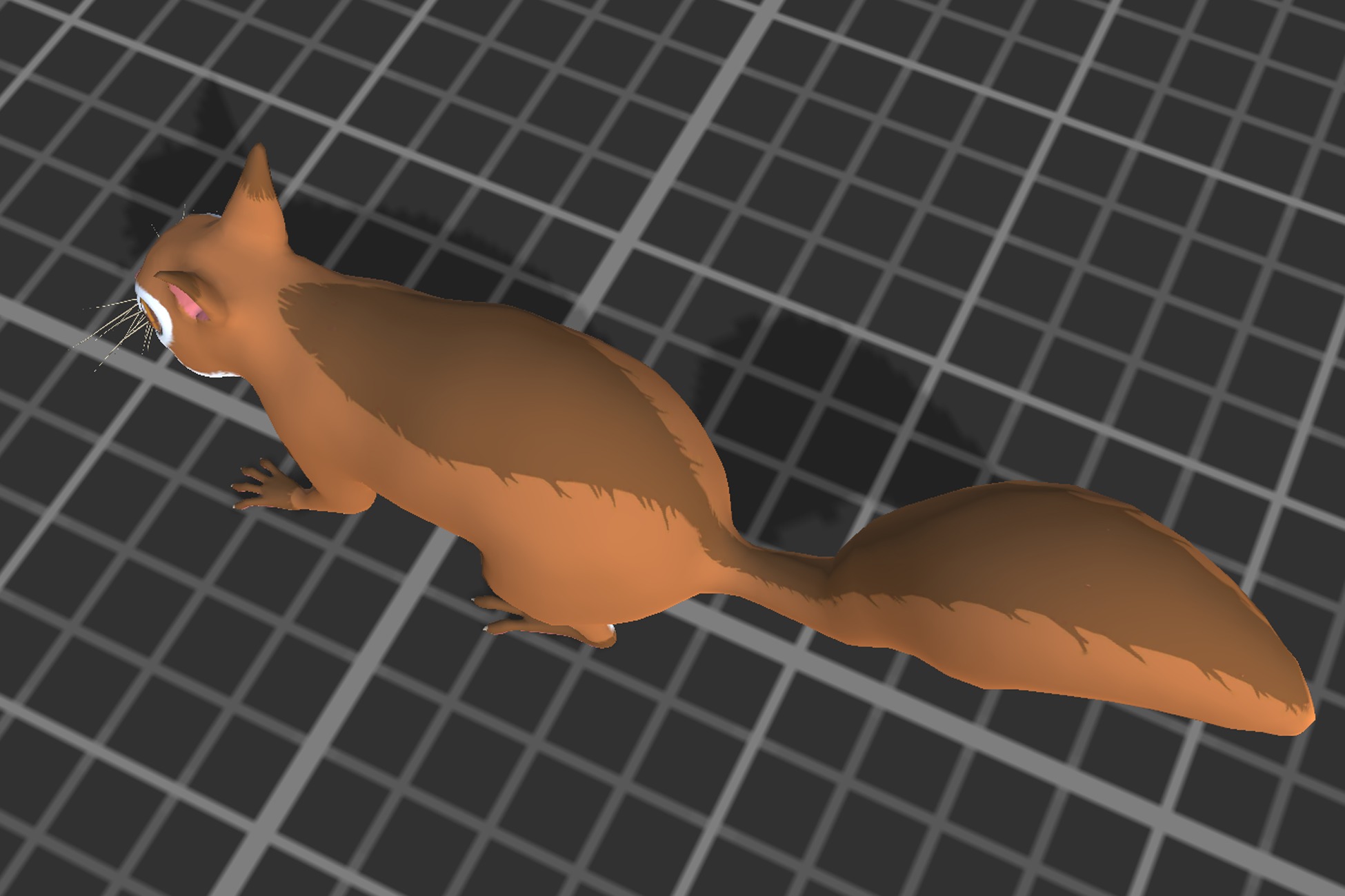 Cartoon Squirrel Low-poly 3D model_4