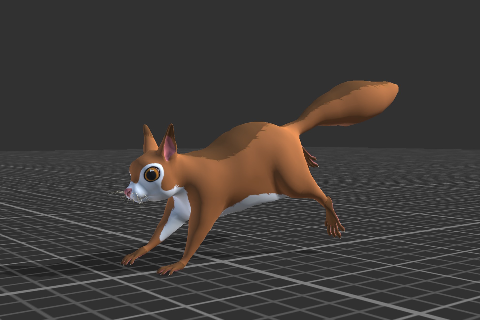 Cartoon Squirrel Low-poly 3D model_7