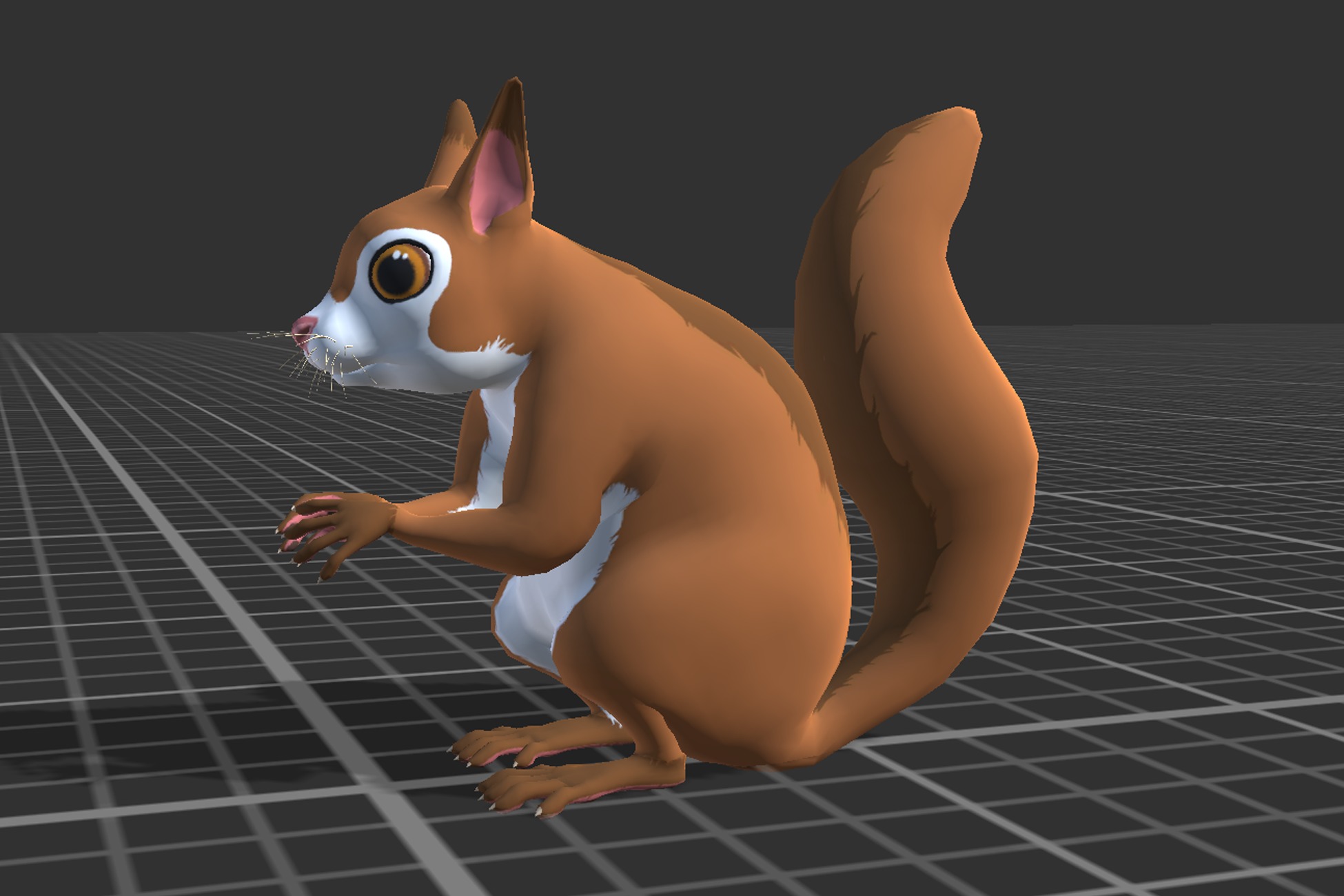 Cartoon Squirrel Low-poly 3D model_6