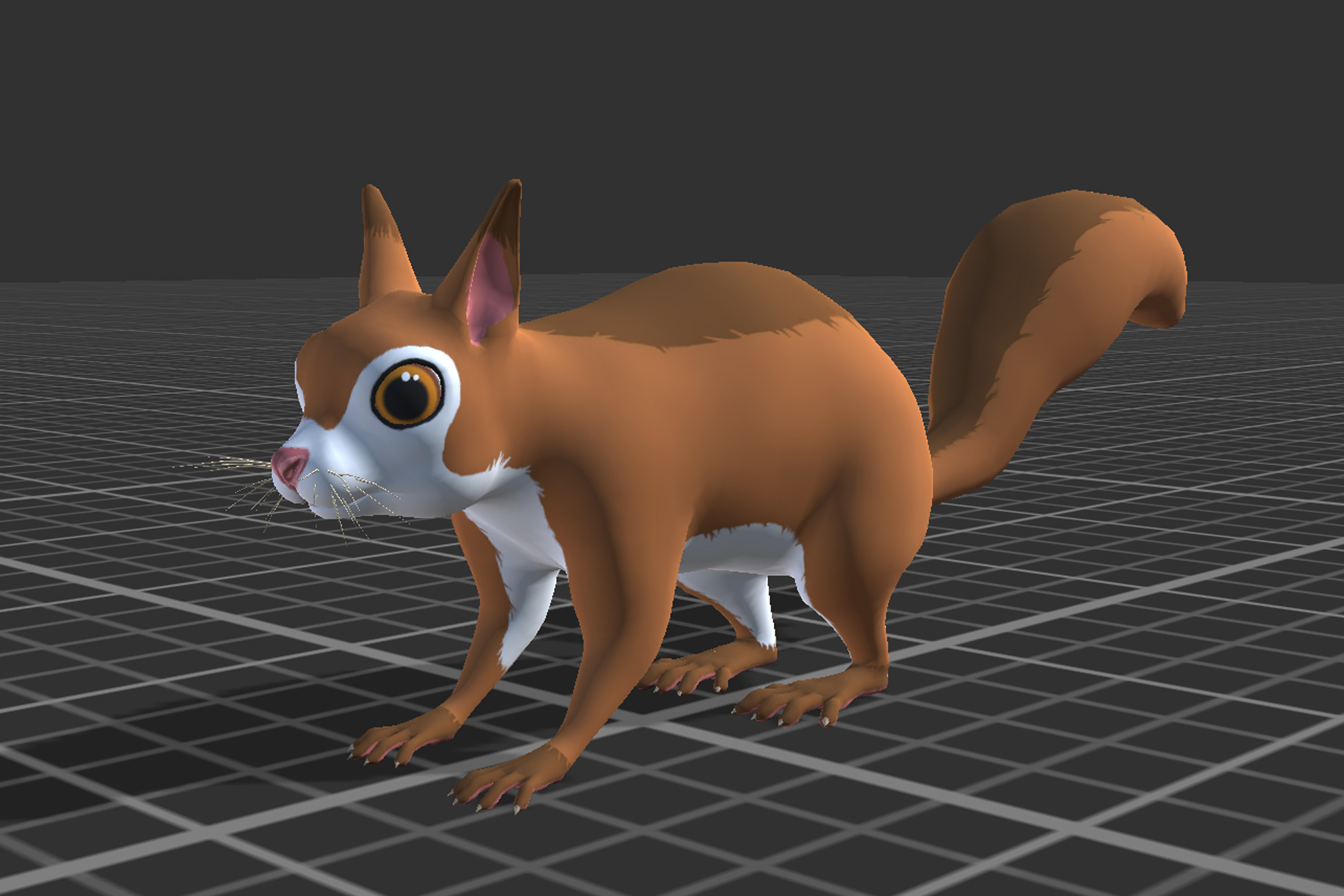 Cartoon Squirrel Low-poly 3D model_3