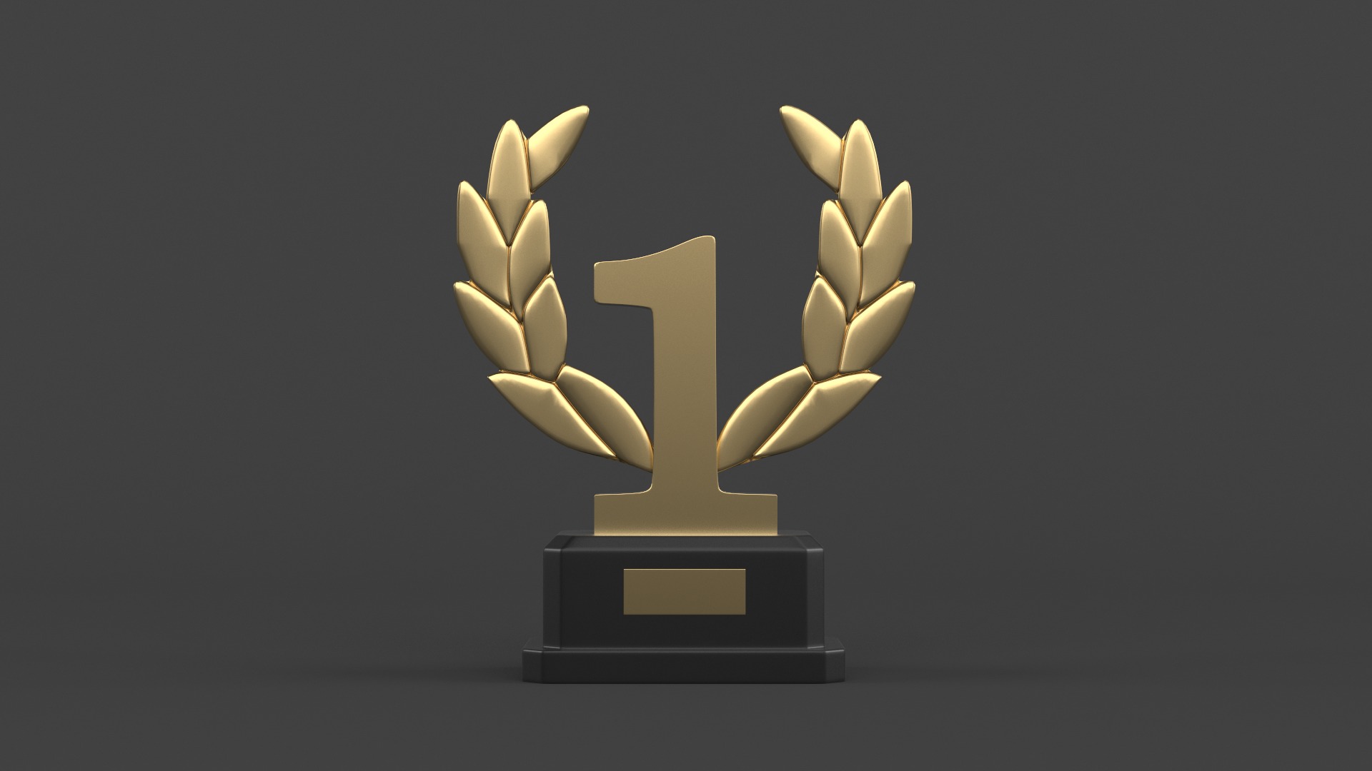 Gold Trophy Cups 3D model_1