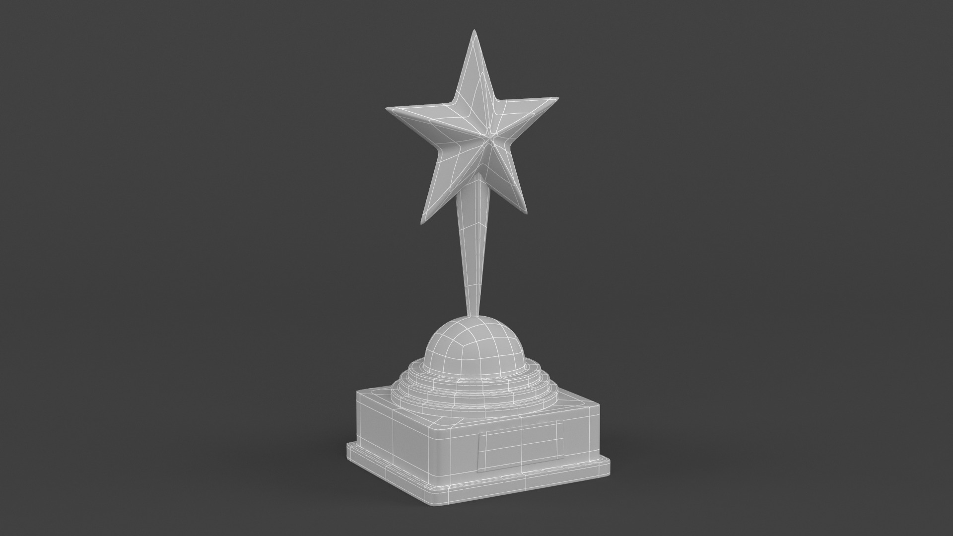 Gold Trophy Cups 3D model_9