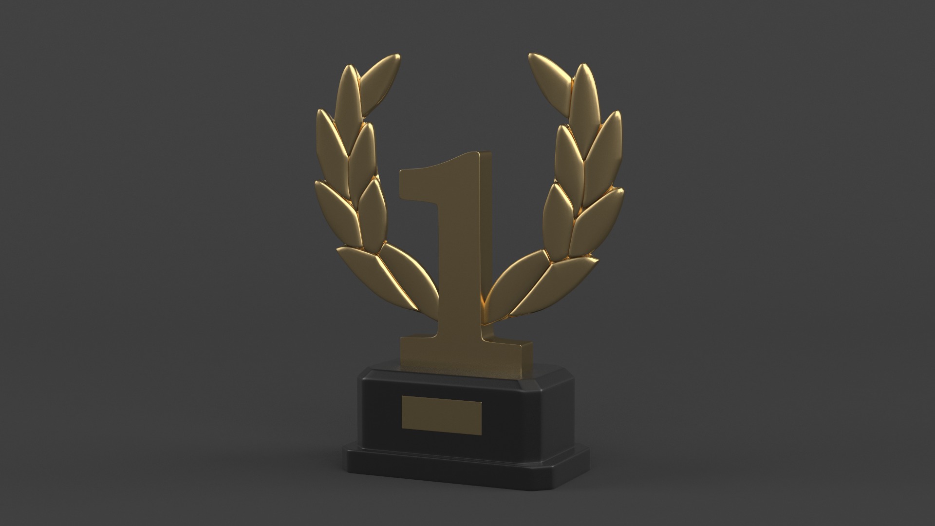 Gold Trophy Cups 3D model_2