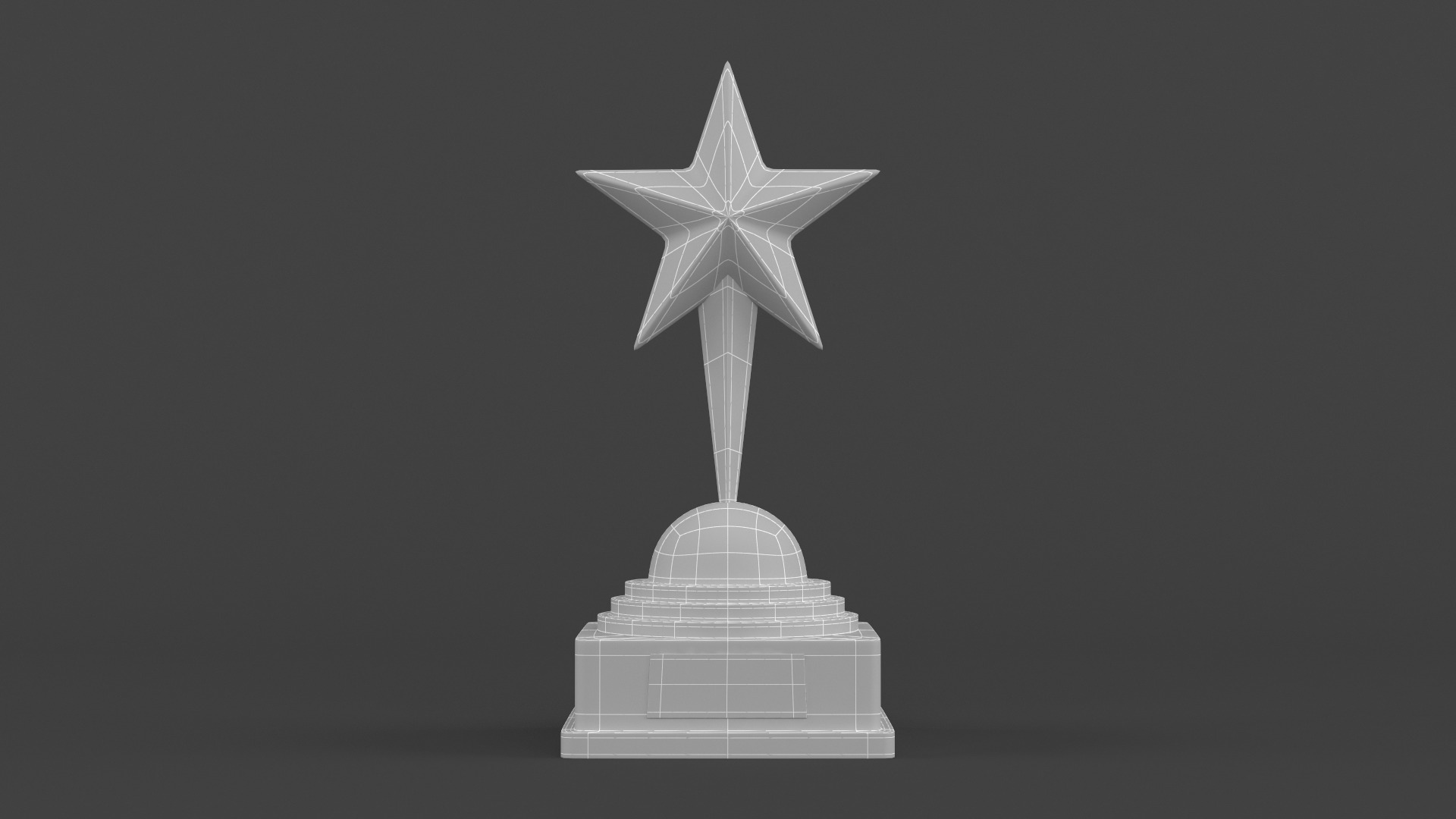 Gold Trophy Cups 3D model_8