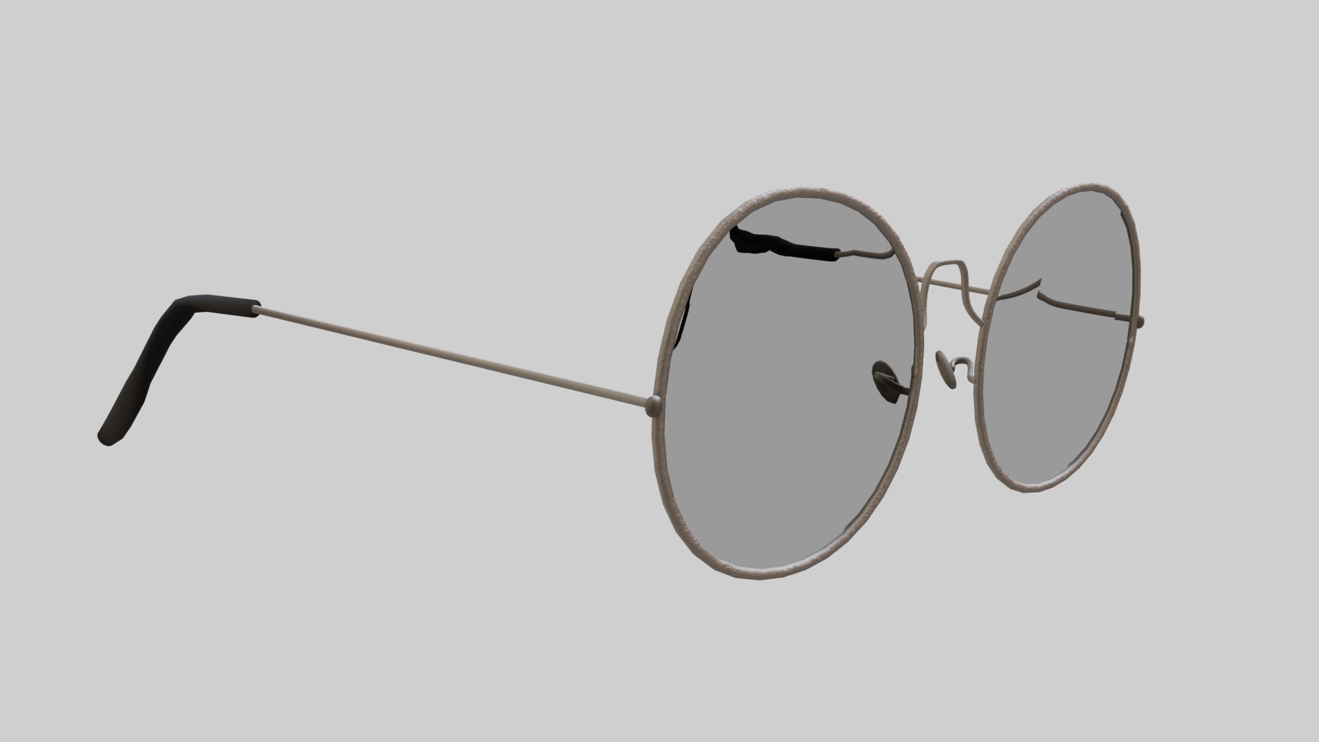 Retro glasses Low-poly 3D model_1