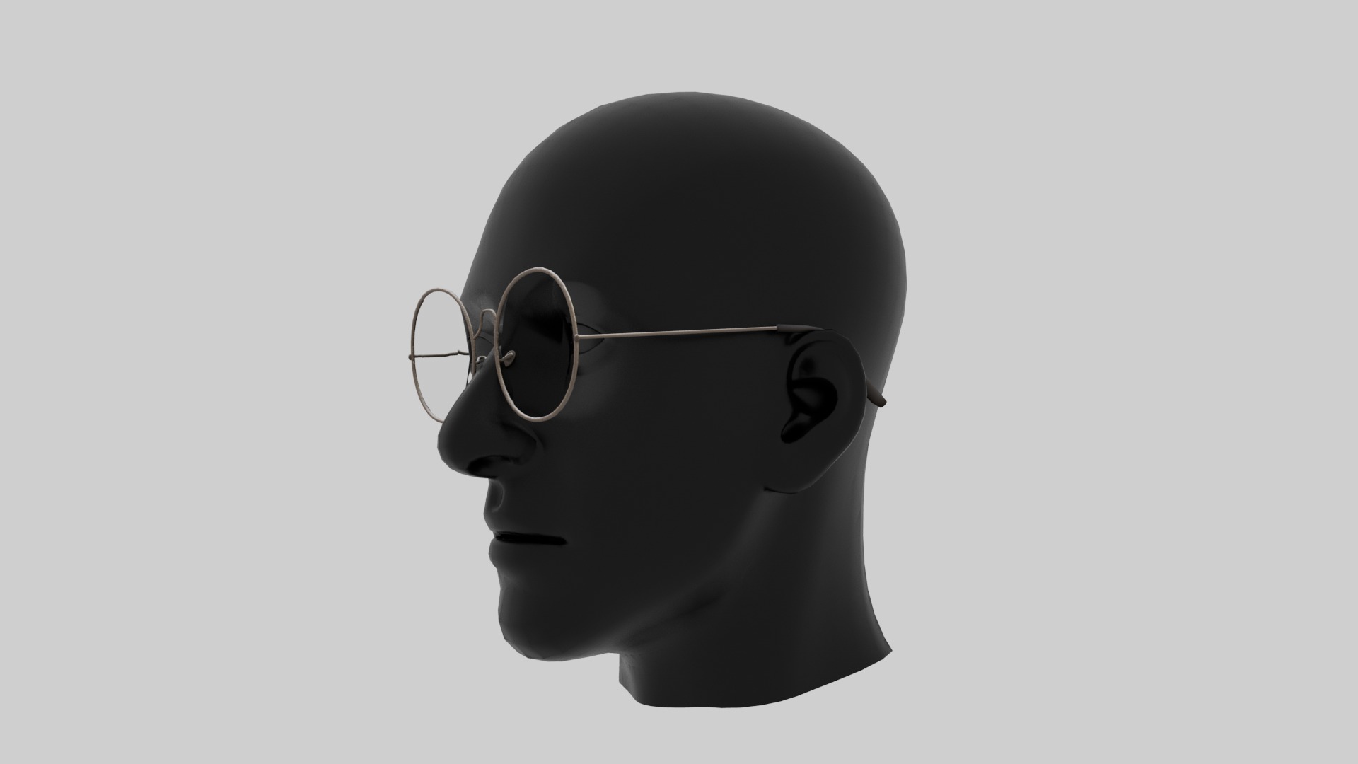 Retro glasses Low-poly 3D model_5