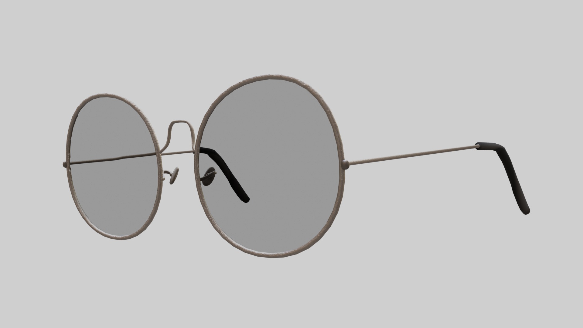 Retro glasses Low-poly 3D model_2