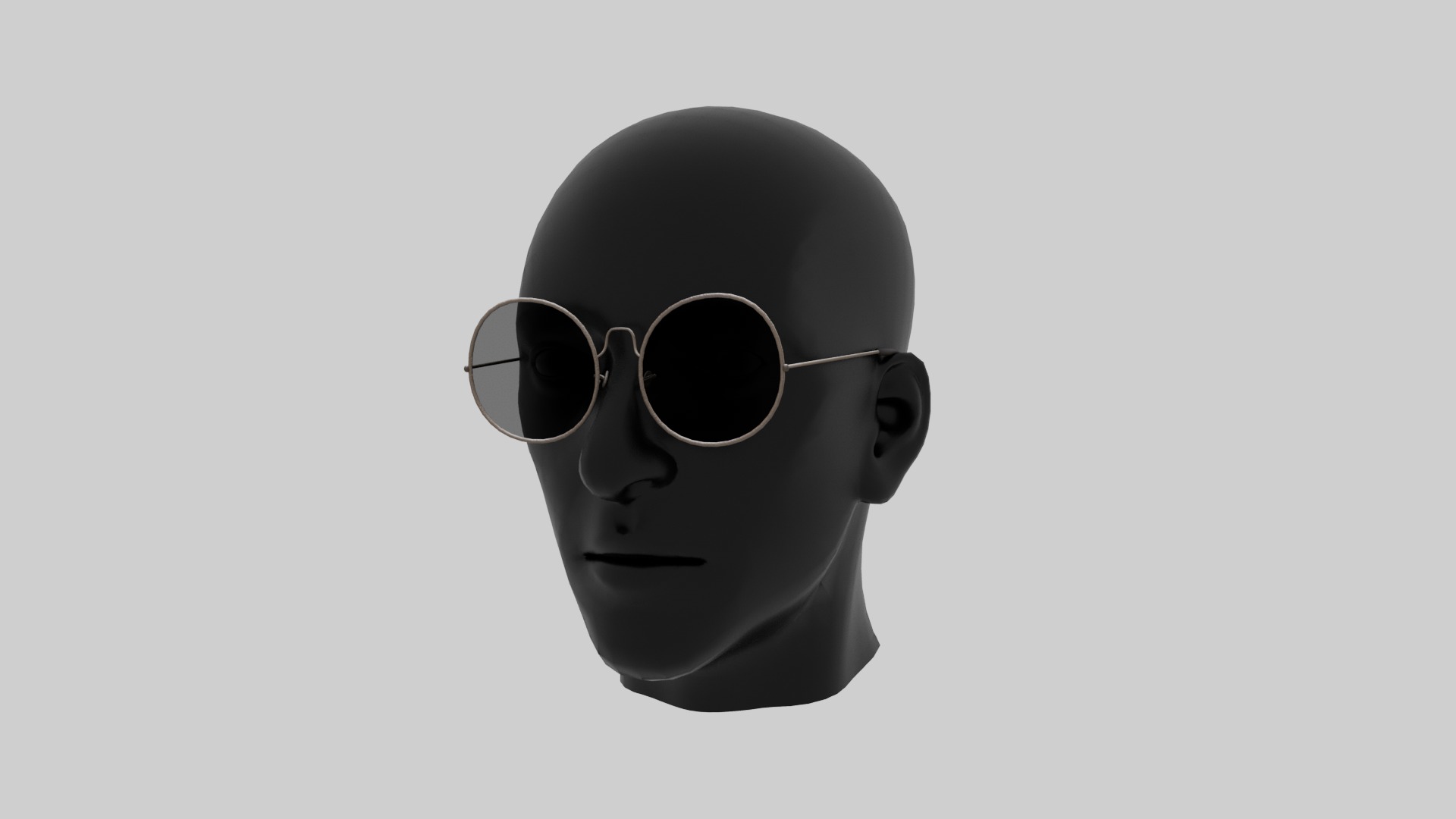Retro glasses Low-poly 3D model_4