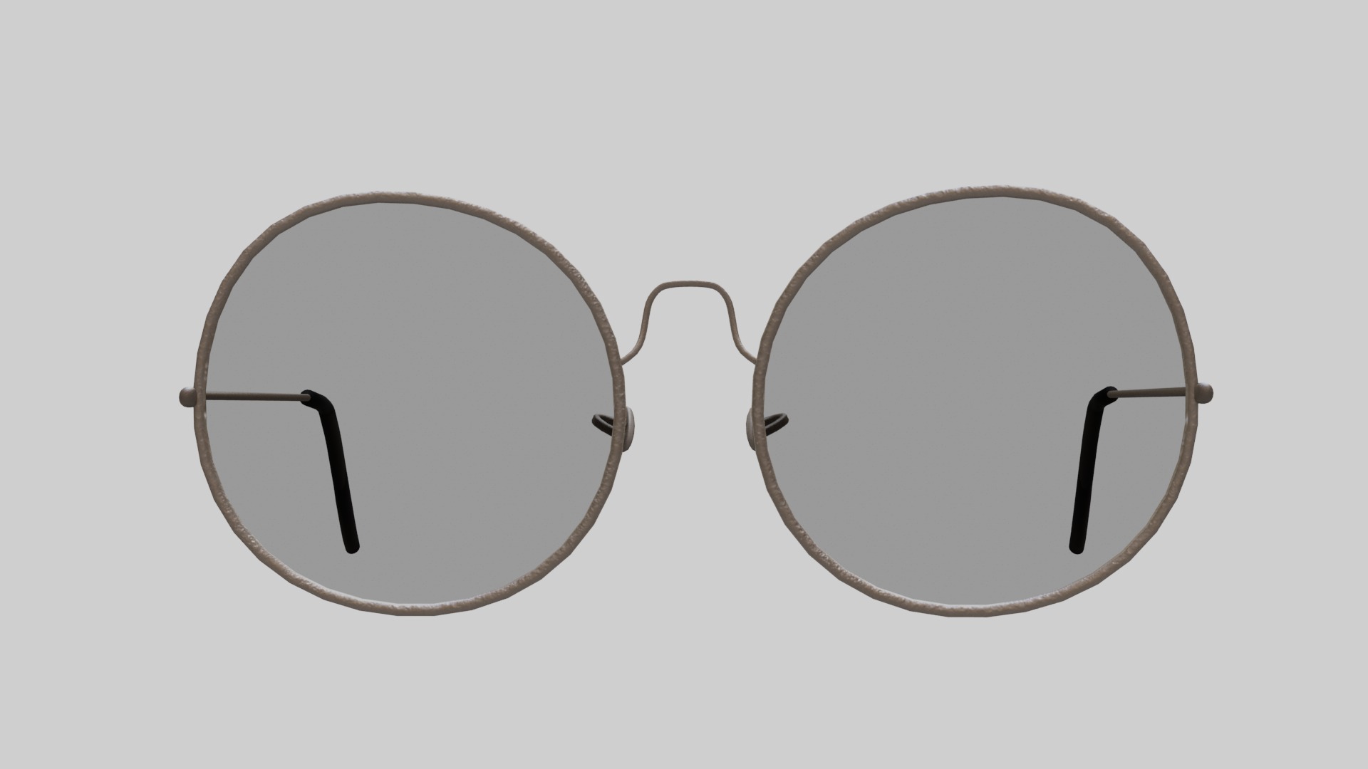 Retro glasses Low-poly 3D model_3