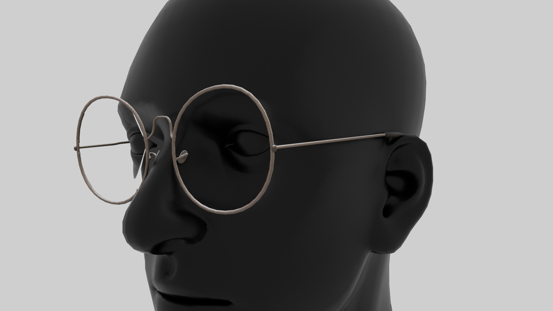 Retro glasses Low-poly 3D model_8