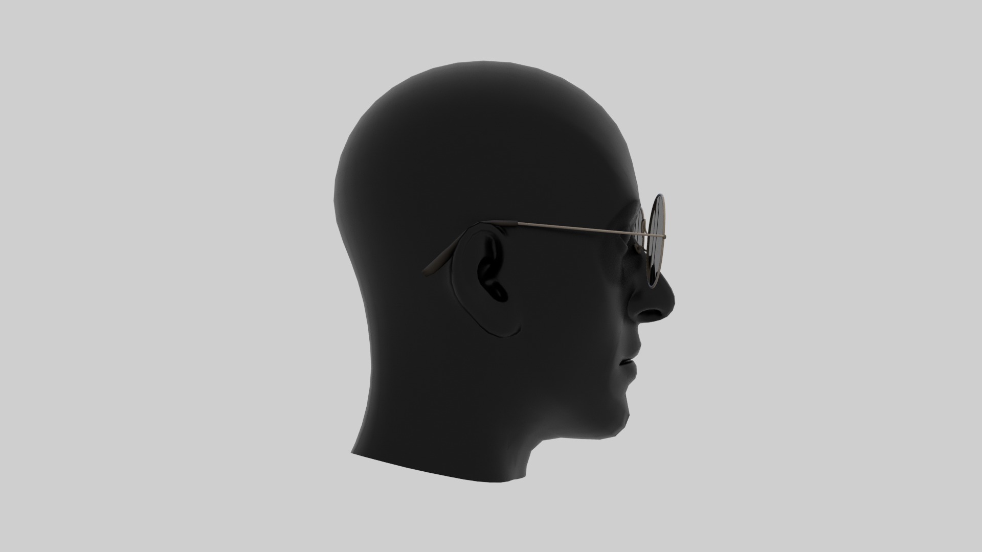 Retro glasses Low-poly 3D model_6