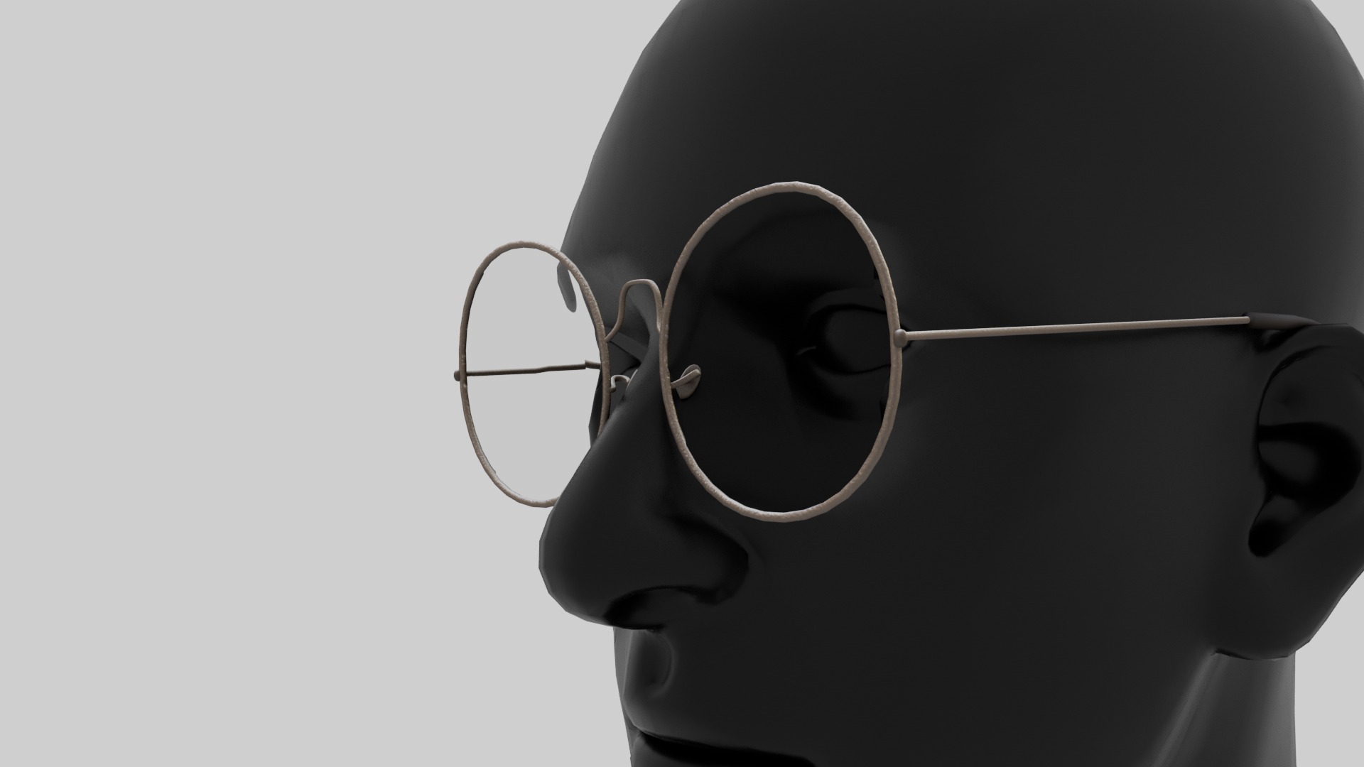 Retro glasses Low-poly 3D model_7