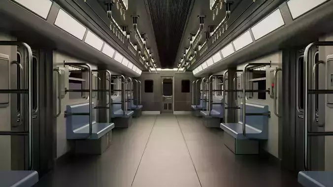 Metro Subway Interior 3D model