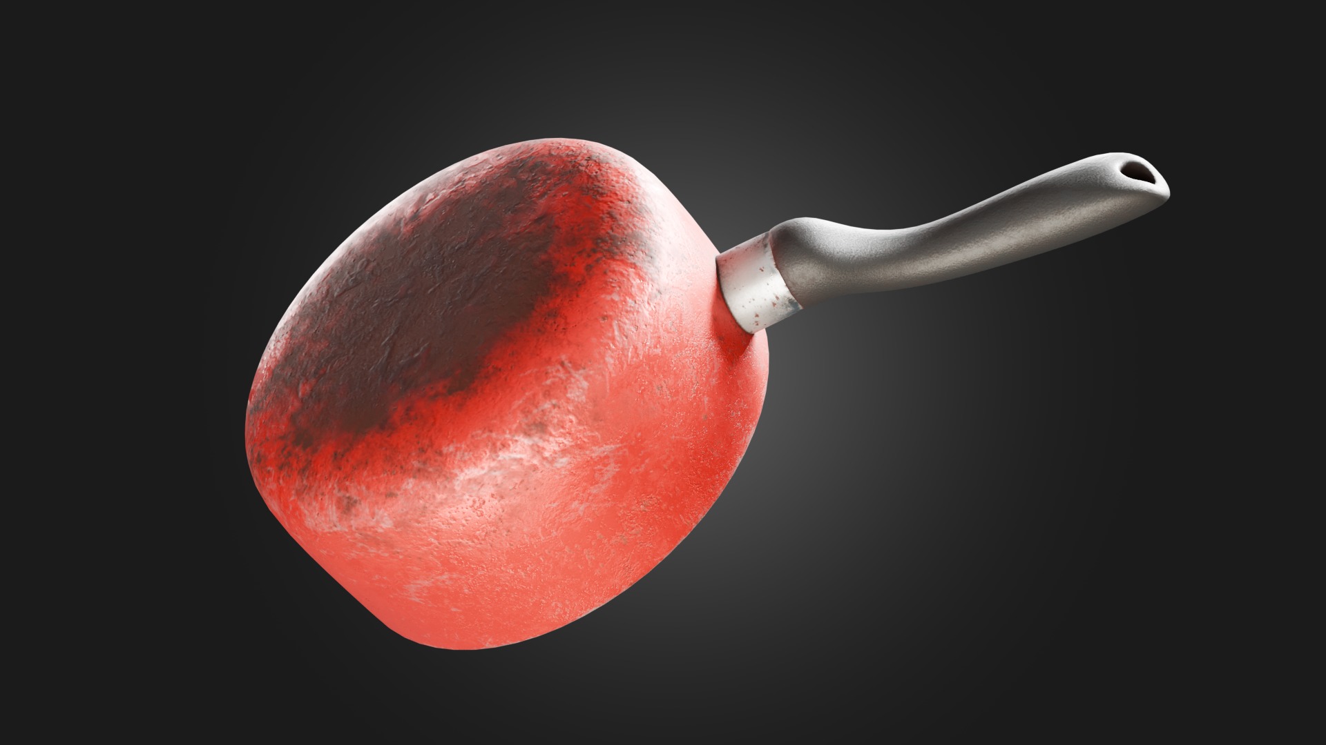 Sauce Pan and Frying Pan Low-poly 3D model_2