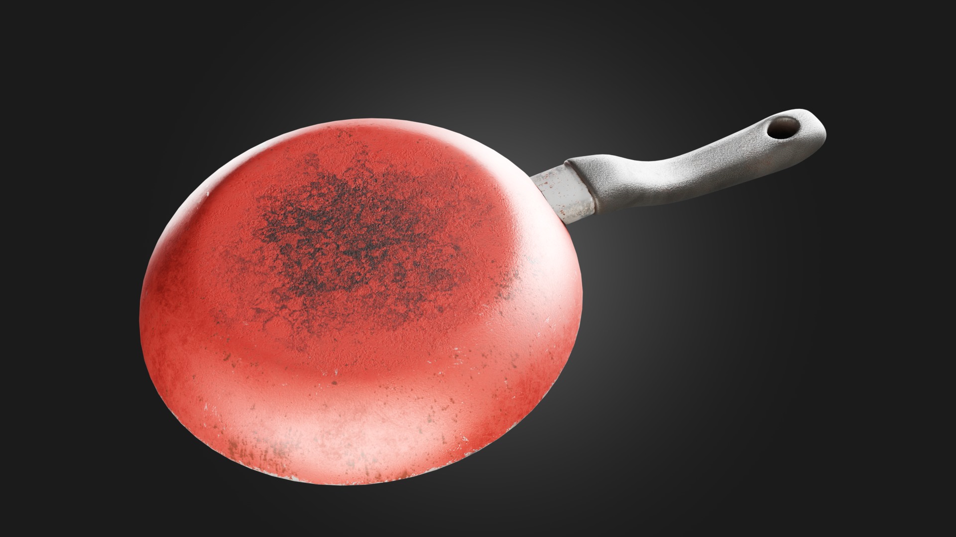 Sauce Pan and Frying Pan Low-poly 3D model_4