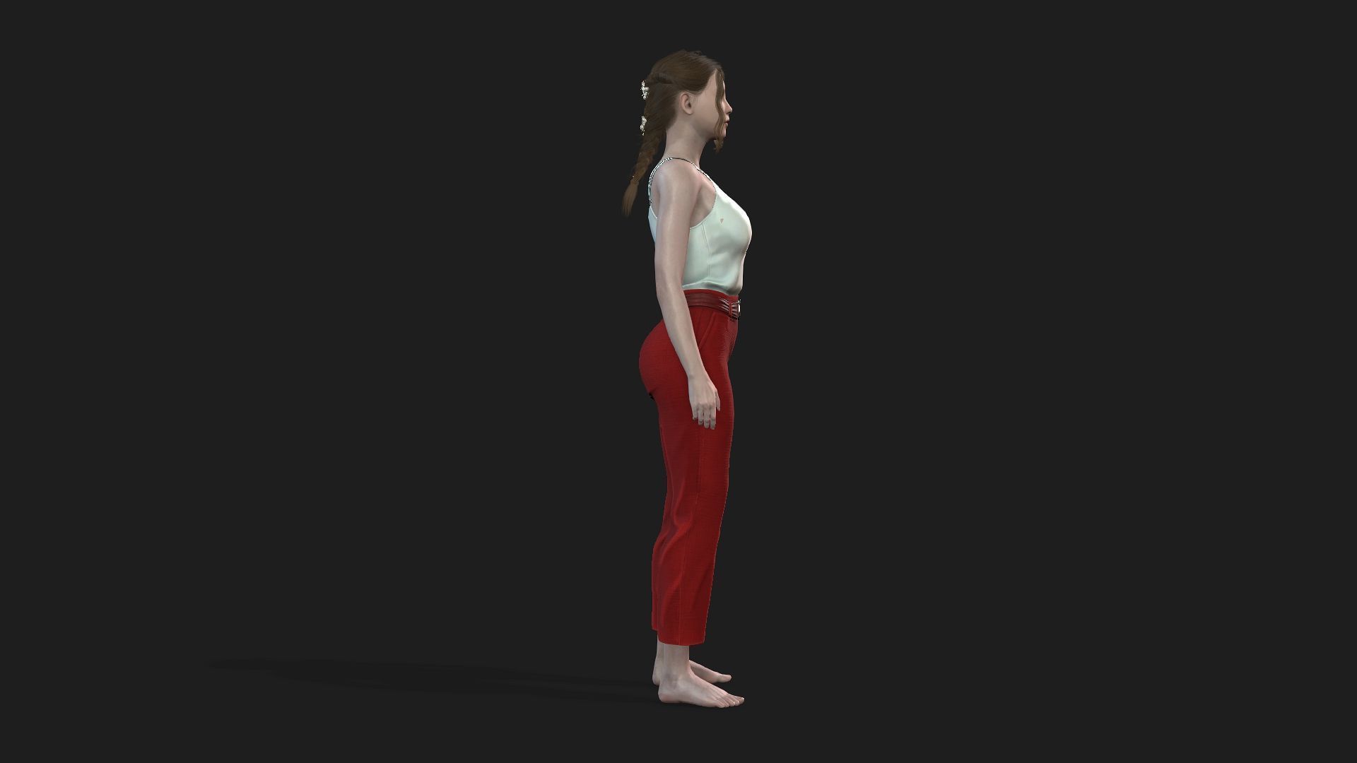 Realistic 3D Model of a Girl 3D model_2