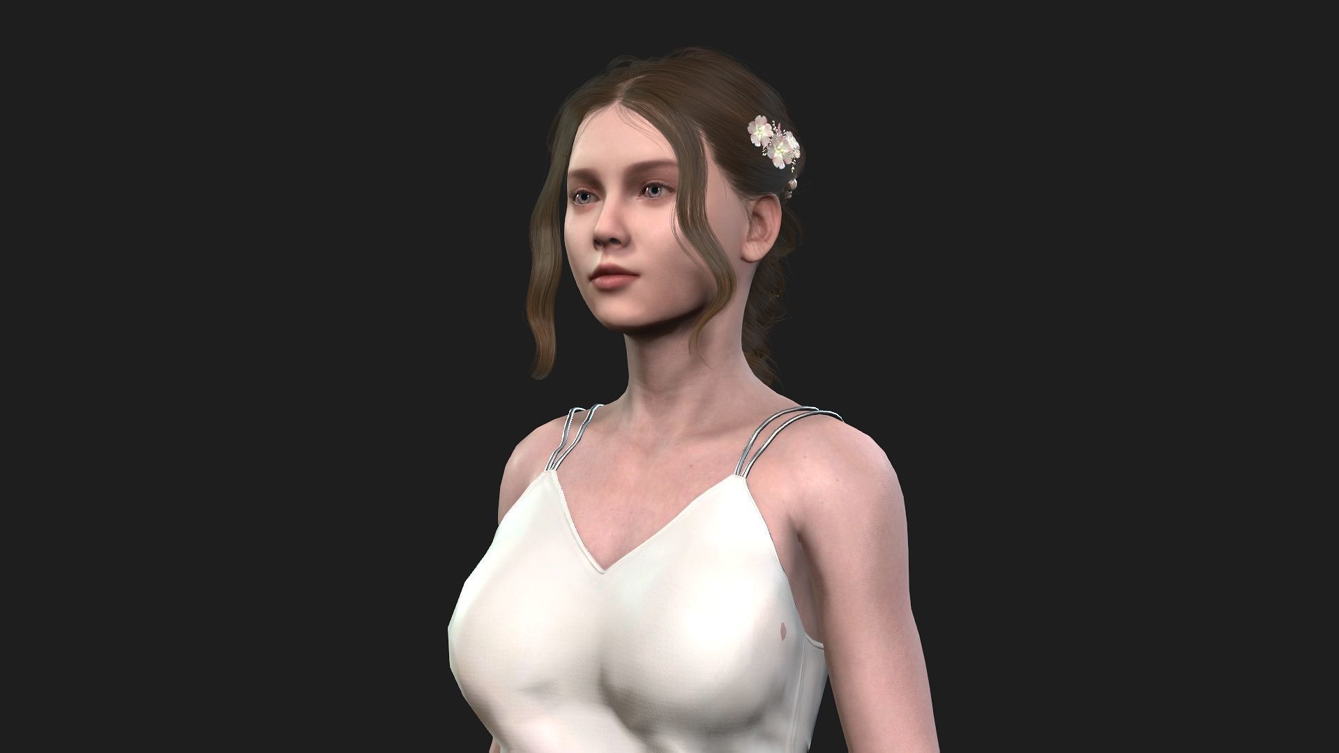 Realistic 3D Model of a Girl 3D model_6