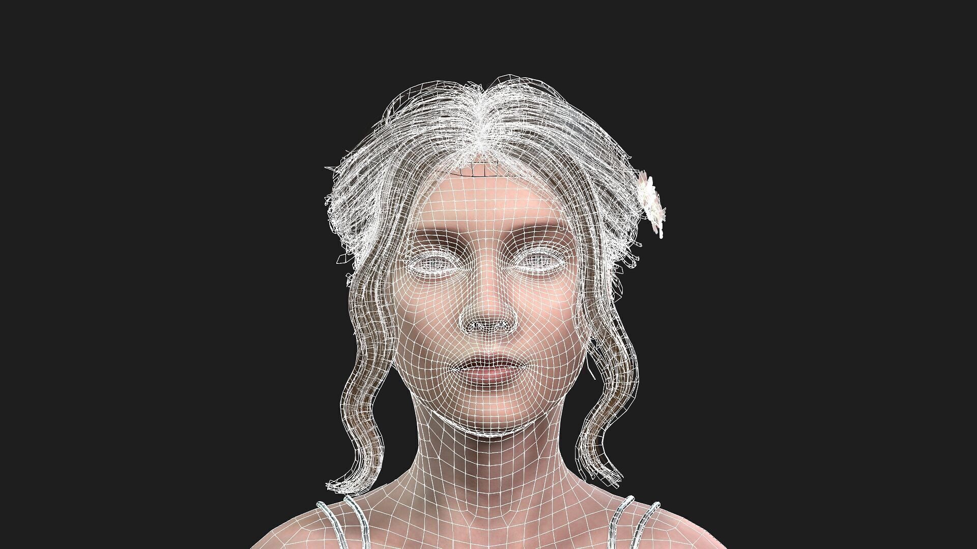 Realistic 3D Model of a Girl 3D model_19
