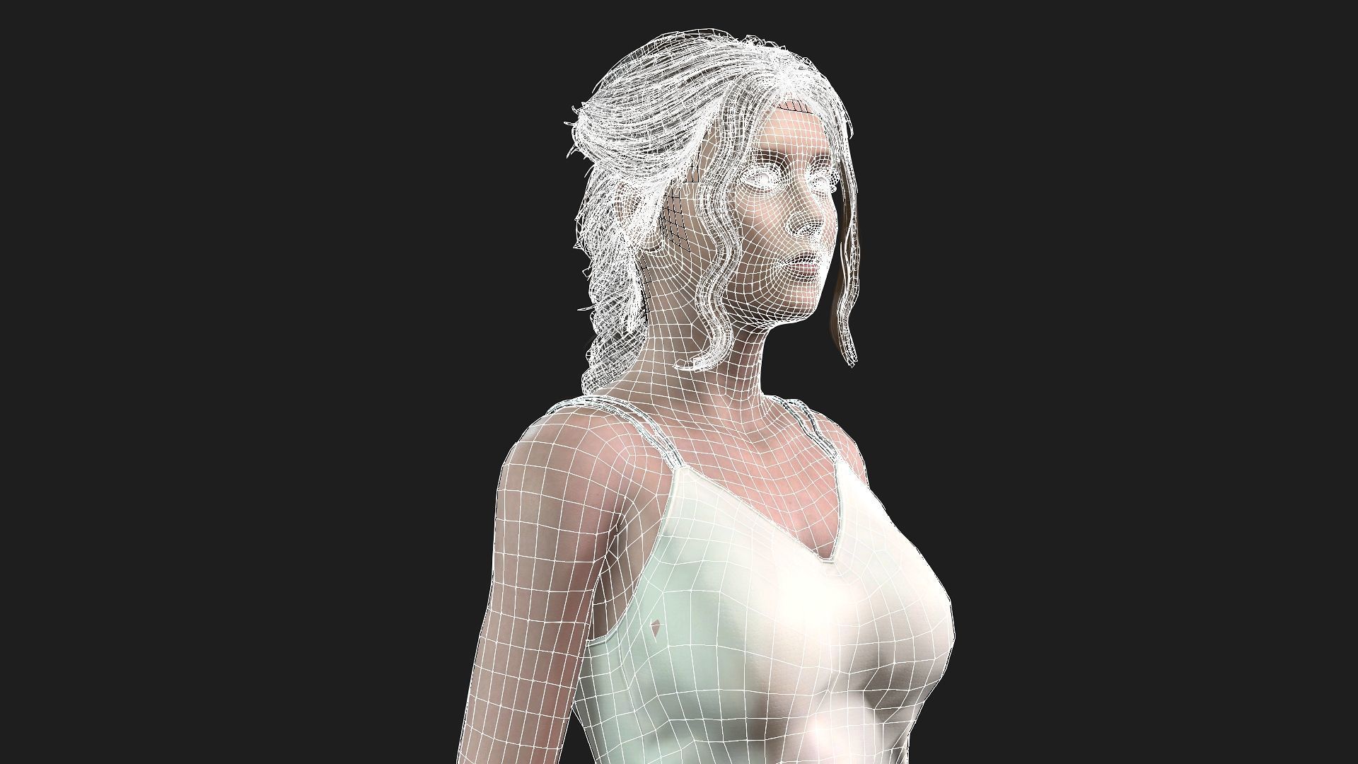 Realistic 3D Model of a Girl 3D model_21